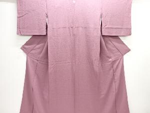 氷割れ織出し一つ紋色無地着物